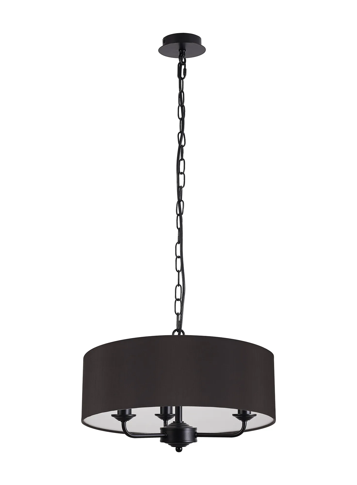 Banyan 45cm 3 Light Pendant Matt Black; Black DK1013  Deco Banyan MB BL